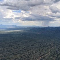 Rain near Tucson, AZ from an AOP flight.