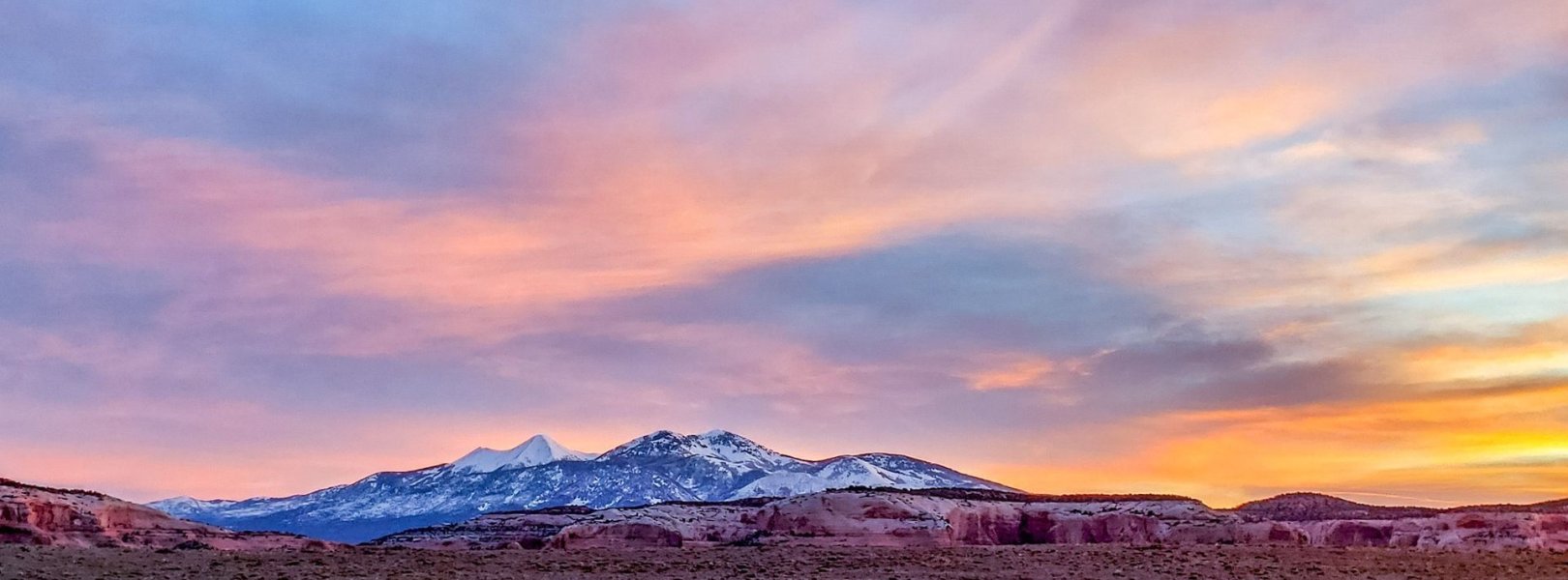 View of sunrise from the flux tower at MOAB