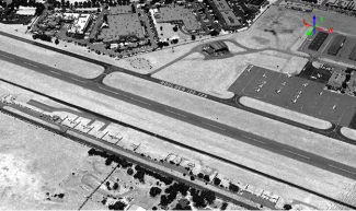 Figure 8. Example lidar image from the Nominal Runway calibration flight over the Boulder Runway. 