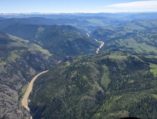 Image taken in Domain 12, Northern Rockies, over Yellowstone National Park and Yellowstone River