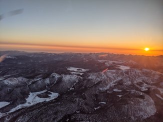 Sunset on the sierras