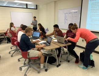 Lofton in the classroom